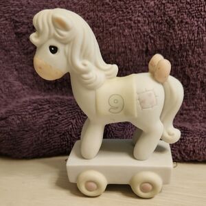 Precious Moments Birthday Train. Horse With 9.